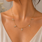 Studded Dewdrop Necklace